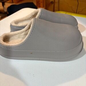 Cloud Slides Grey Faux Fur Lined Waterproof House Slippers Size 40-41 260 2.0